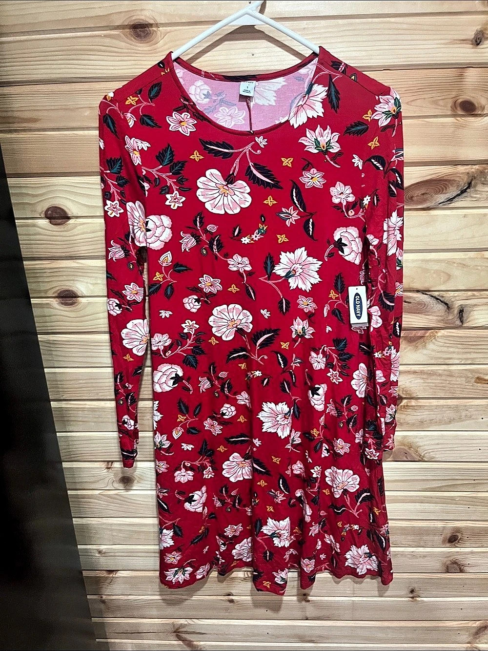 Old Navy Floral Mini Dress in Red & Pink Size Small NWT